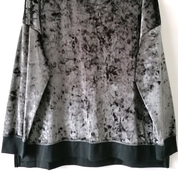 NWT Secret Treasure Womens Graystone Crushed Velour Sleep Top Size XL 16/18 - Picture 4 of 6